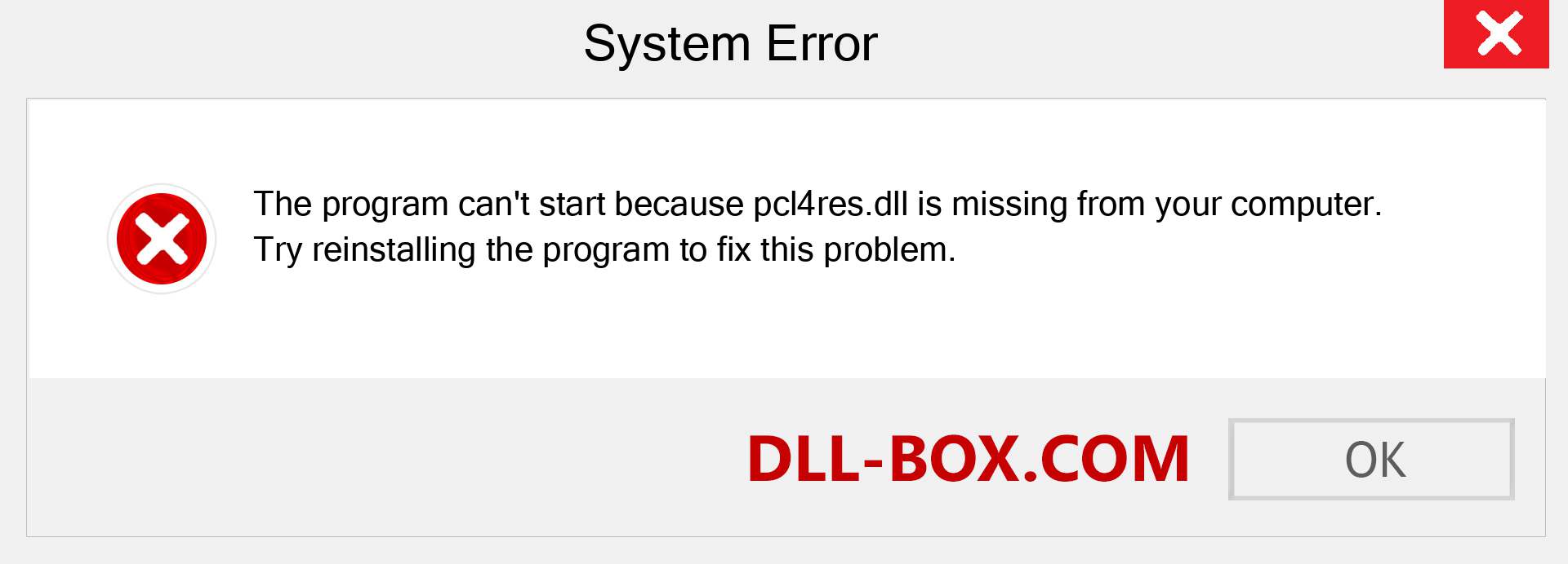  pcl4res.dll file is missing?. Download for Windows 7, 8, 10 - Fix  pcl4res dll Missing Error on Windows, photos, images